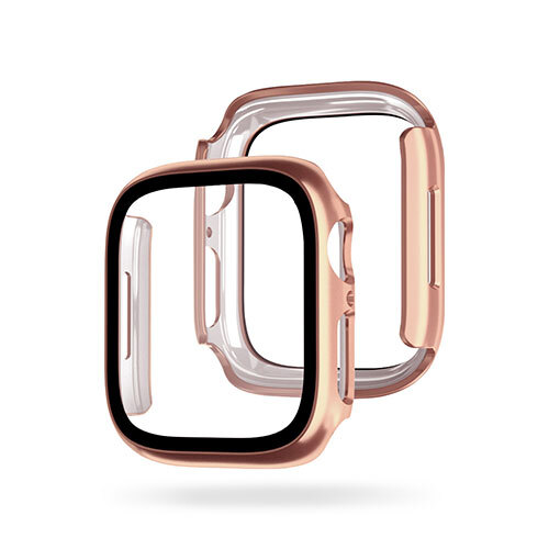 Резюме Egarden Glass Film Integrated Case для Apple Watch 41 -мм розового золота EG24886AWRG X [2] /L