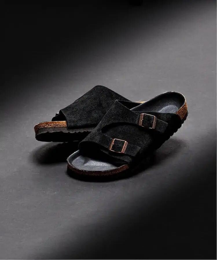 EDIFICE【別注】BIRKENSTOCK Zurich 黒　サイズ　43 ナロー幅　ビルケンシュトック　エディフィス　チューリッヒ　サンダル　ブラック_画像1