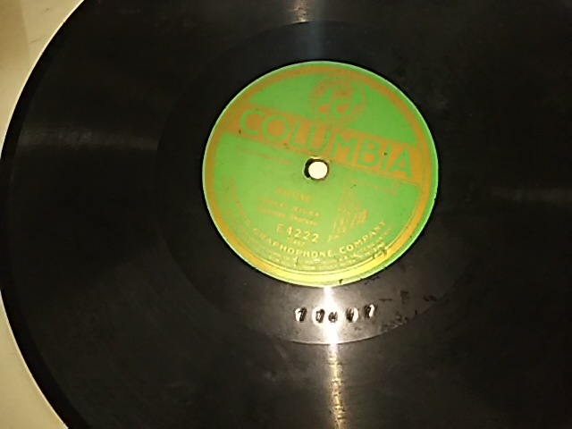三浦環（TAMAKI　MIURA）独唱『Waiting』米コロムビア・グラモフォン製ＳＰ盤　1917年発売・緑レーベル・稀少盤_画像4