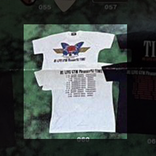 新品未使用 ツアーTシャツ (白) B'z TIME LIVE-GYM 1992 フリーサイズ Ｔシャツ タイム 初期 公式ツアーグッズの画像2