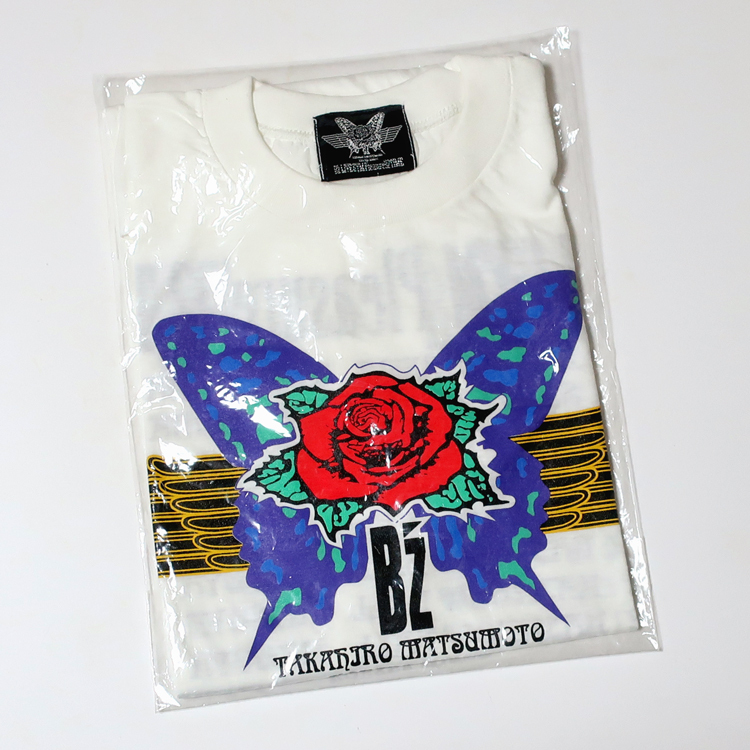 新品未使用 ツアーTシャツ (白) B'z TIME LIVE-GYM 1992 フリーサイズ Ｔシャツ タイム 初期 公式ツアーグッズの画像1