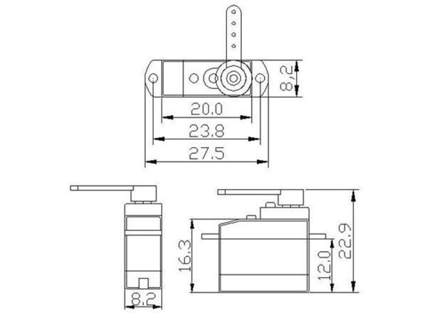 FTデジタルマイクロサーボ2.5g　0.06sec/1.0kg　LIPO1セル対応_画像4