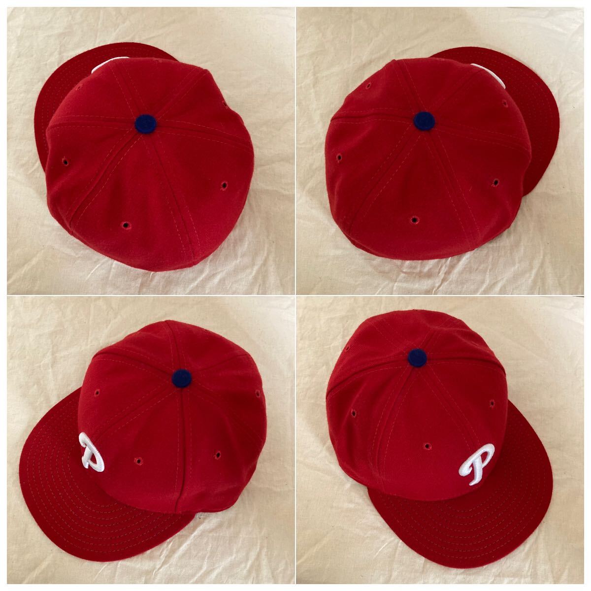 USA製 NEWERA ニューエラ フィラデルフィアフィリーズ キャップ 帽子 赤 フィリーズ 7 1/4 57.7cm_画像6
