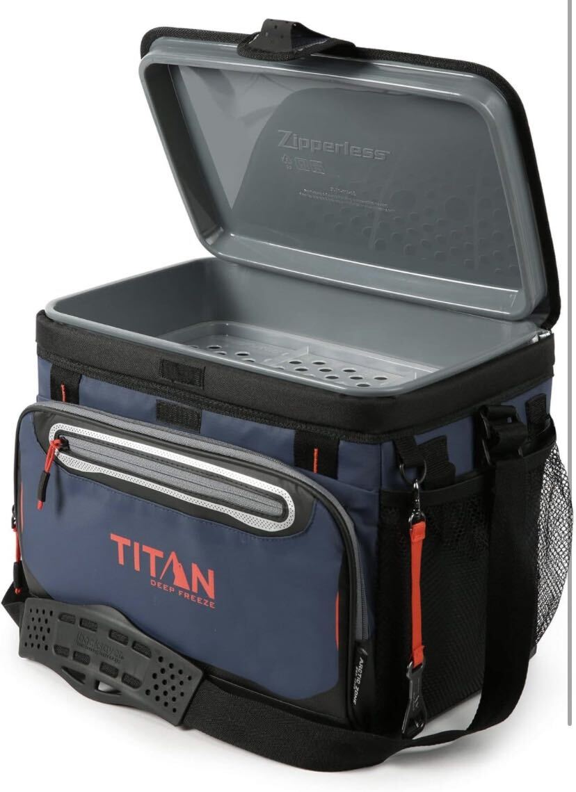 TITAN タイタン クーラーボックス Titan Deep Freeze 30 Can Zipperless Hardbody Cooler 約16リットル ネイビー