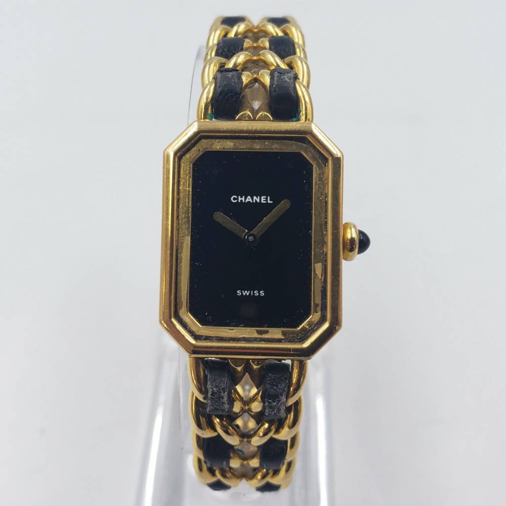 M292(051)-540/HK20000 wristwatch CHANEL Chanel Premiere black face lady's * damage equipped 