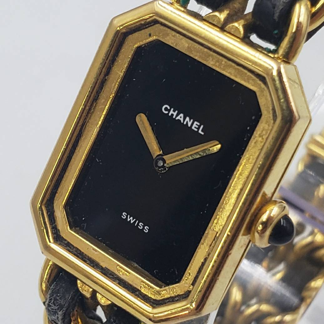 M292(051)-540/HK20000 wristwatch CHANEL Chanel Premiere black face lady's * damage equipped 