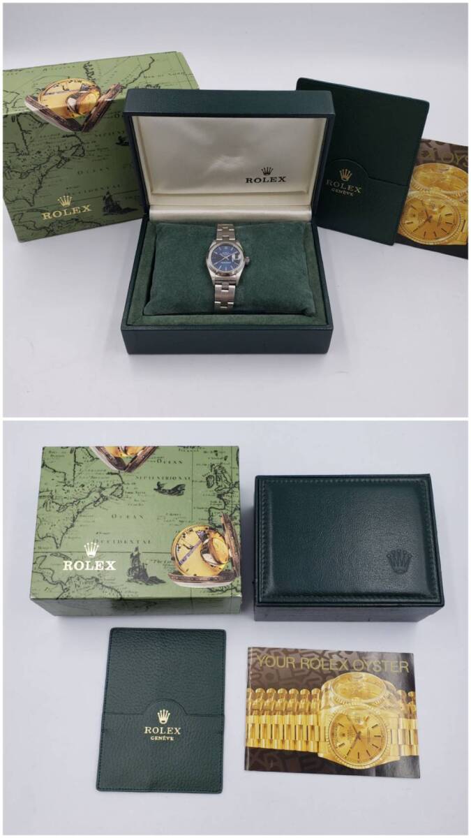 M18092(051)-573/KK200000 腕時計 ROLEX OYSTER PERPETUAL DATE 69160 ロレックス オイスター パーぺチュアル デイト 箱付きの画像10