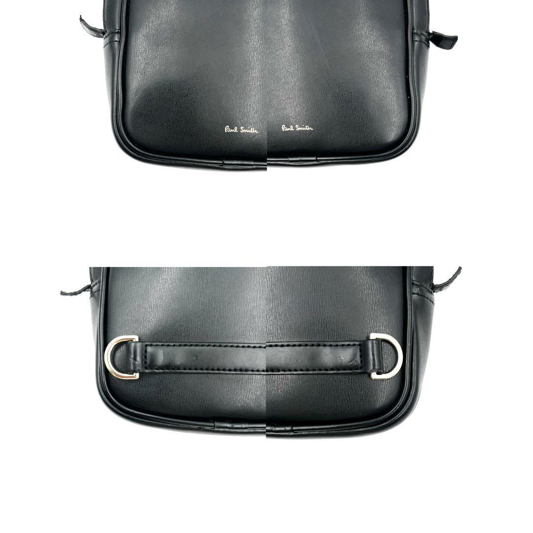  действующий PaulSmith Paul Smith мужской бизнес мульти- полоса Cross корпус кожа сумка "body" сумка на плечо черный наклонный ..