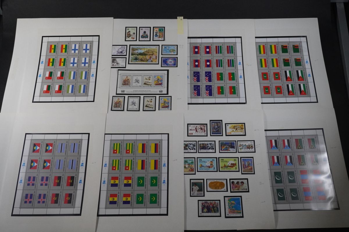 (717)外国切手国連切手アルバムボストーク1951年~1997年小型シート未使用約627枚国旗ナミビア委員会国際児童年ユニセフ20年1967年花火の画像8