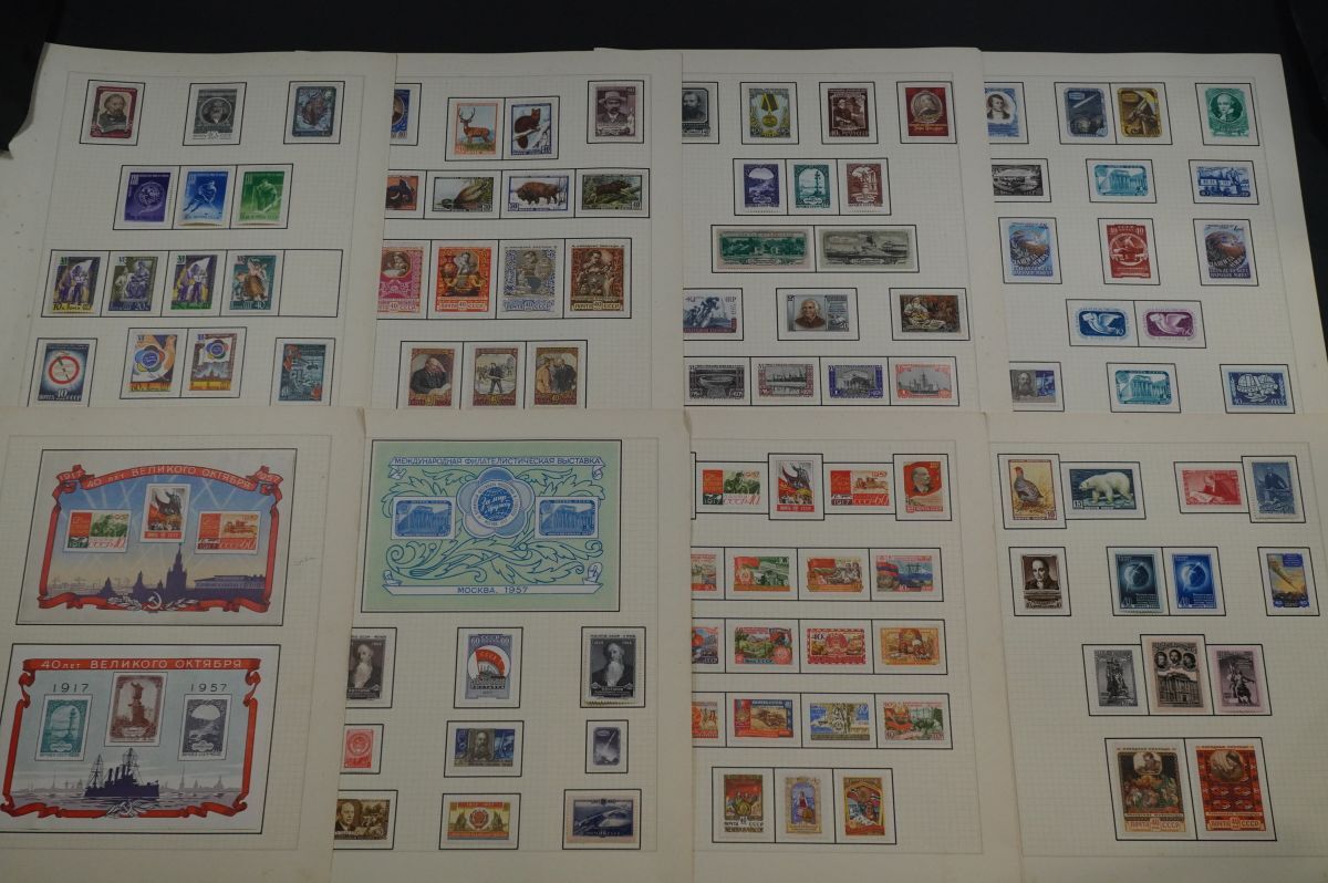 (716) foreign stamp Boss to-k album single one-side approximately 1561 sheets unused small size seat 1957 year ~1968 year Russia NOYTACCCP old so ream cosmos flight boctok Olympic used .