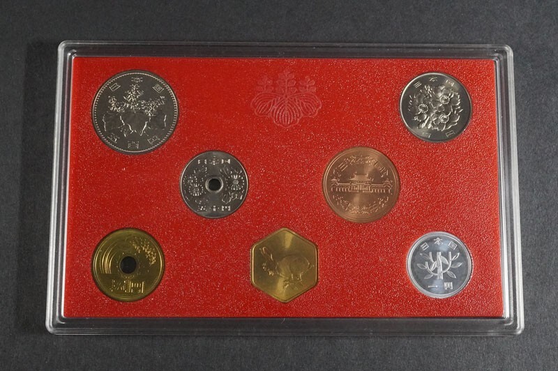 (685)日本貨幣セット 未使用 ミントセット 【特年】1987年 状態良好 昭和62年 大蔵省 造幣局 MINT BUREAU JAPANの画像2