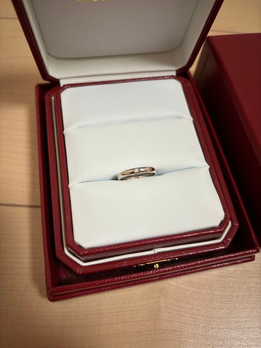 カルティエCartier PT950  1pc ダイヤモンド バンド リング 47号 保証書 ギャランティカード プラチナ 