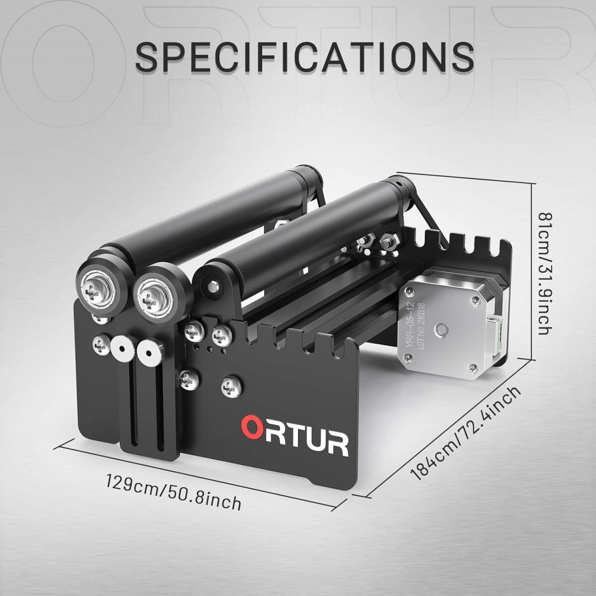 ORTUR Laser Rotary Roller YRR2.0 レーザー彫刻機用回転ローラー 円筒形のオブジェクトや缶 360°レーザーエングレーバー Y軸回転モジュー_画像4