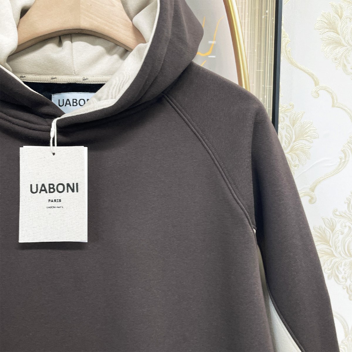 枚数限定EU製＆定価5万◆UABONI*Paris*パーカー*ユアボニ*パリ発◆個性 裏起毛 防寒 スウェット トレーナー プルオーバー 日常着 XL/50_画像5