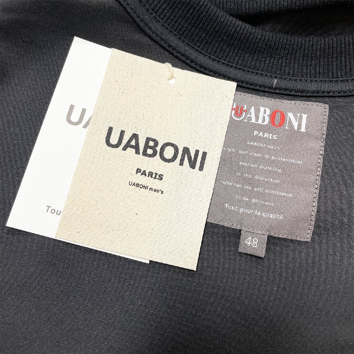 最高級EU製＆定価4万◆UABONI*Paris*トレーナー*ユアボニ*パリ発◆コットン ソフト ゆったり 吸湿 笑顔 個性 お洒落 春 スウェット M/46の画像8