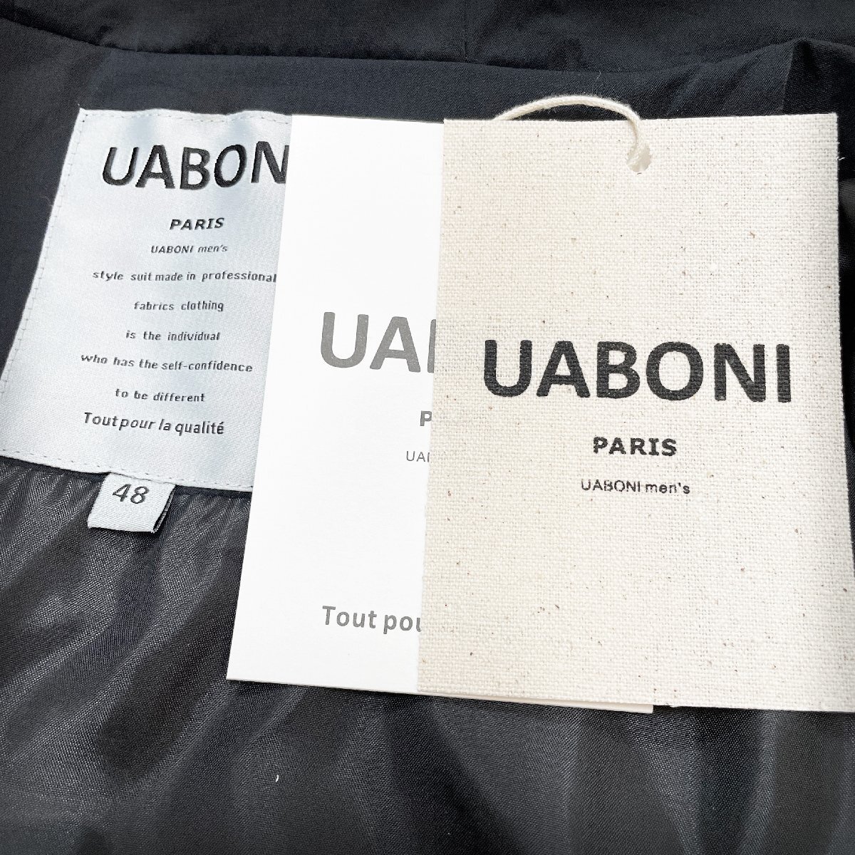 一枚限定EU製＆定価6万◆UABONI*Paris*ジャケット*ユアボニ*パリ発◆上品 薄手 快適 オシャレ ワッペン ブルゾン カジュアル 普段着 2XL/52_画像9