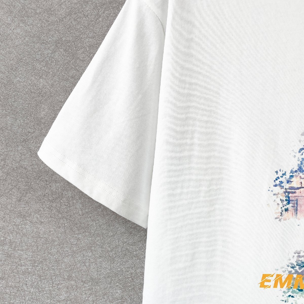 絶賛・半袖Tシャツ 定価2万◆Emmauela・イタリア・ミラノ発◆綿100％ 上質 吸汗速乾 個性 夕焼け スウェット レジャー リゾート 夏服 2XL_画像6