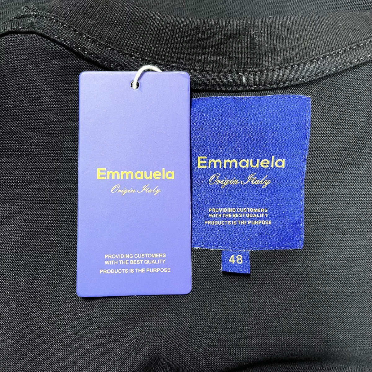 定番・半袖Ｔシャツ 定価2万◆Emmauela・イタリア・ミラノ発◆コットン100％ 快適 通気吸汗 スウェット カットソー 個性 トレンド 2XL/52_画像8