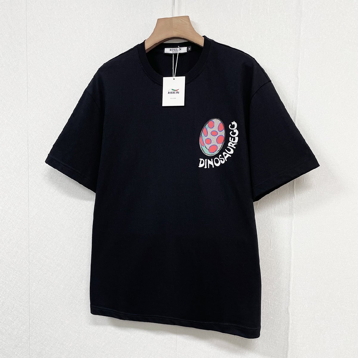 個性ヨーロッパ製※定価2万◆ブルガリア発※RISELIN 半袖Tシャツ コットン100％ 快適 吸汗 恐竜 手書き風 トップス 遊び心 夏服 XL/50_画像10