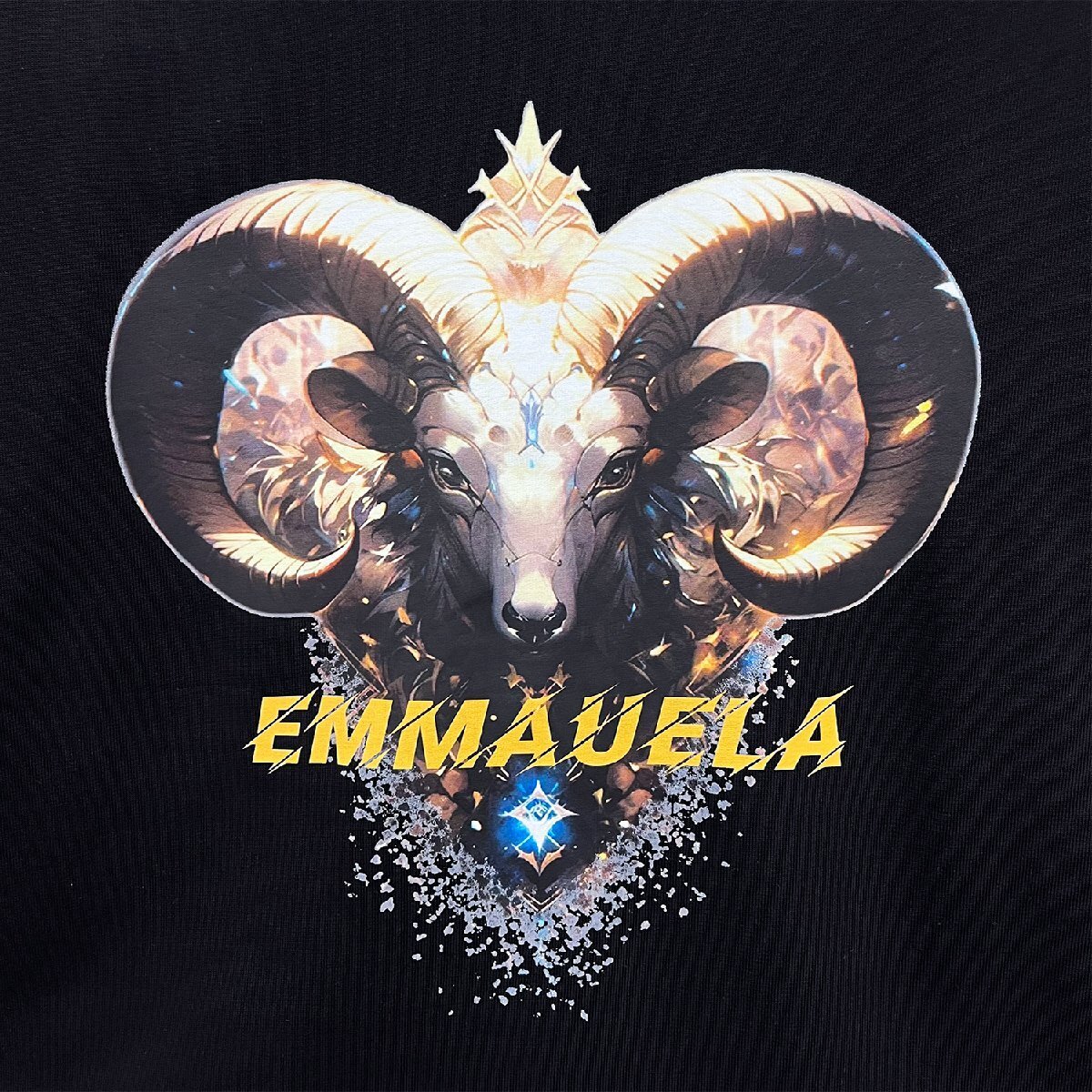 絶賛・半袖Tシャツ 定価2万◆Emmauela・イタリア・ミラノ発◆コットン100％ 通気 快適 おひつじ座 オシャレ トップス カッコイイ 普段着 L_画像6