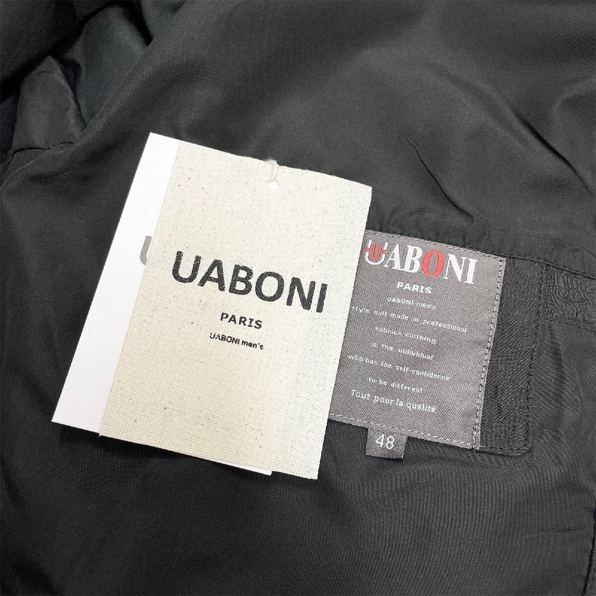 上級EU製＆定価6万◆UABONI*Paris*ブルゾン*ユアボニ*パリ発◆上質 耐久 防風 薄手 無地 立体感 ジャケット 個性 アウター ストリート XL_画像10