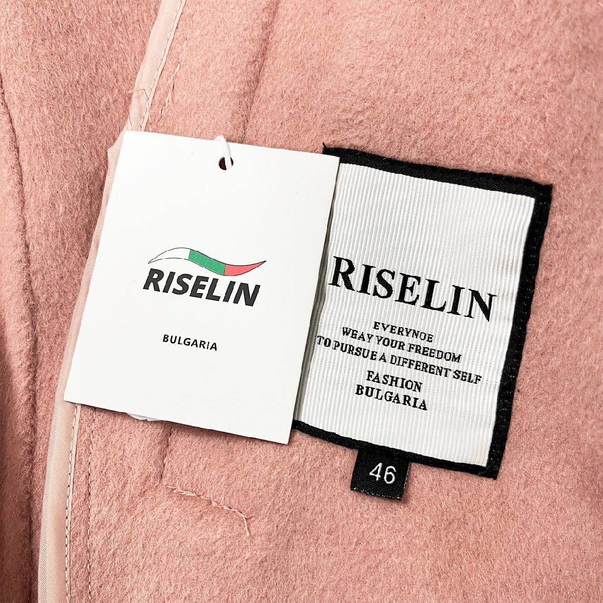 新作ヨーロッパ製※定価7万◆ブルガリア発※RISELIN コート カシミヤ トレンチコート 暖かい 可愛い きれいめ アウター レディース L/48