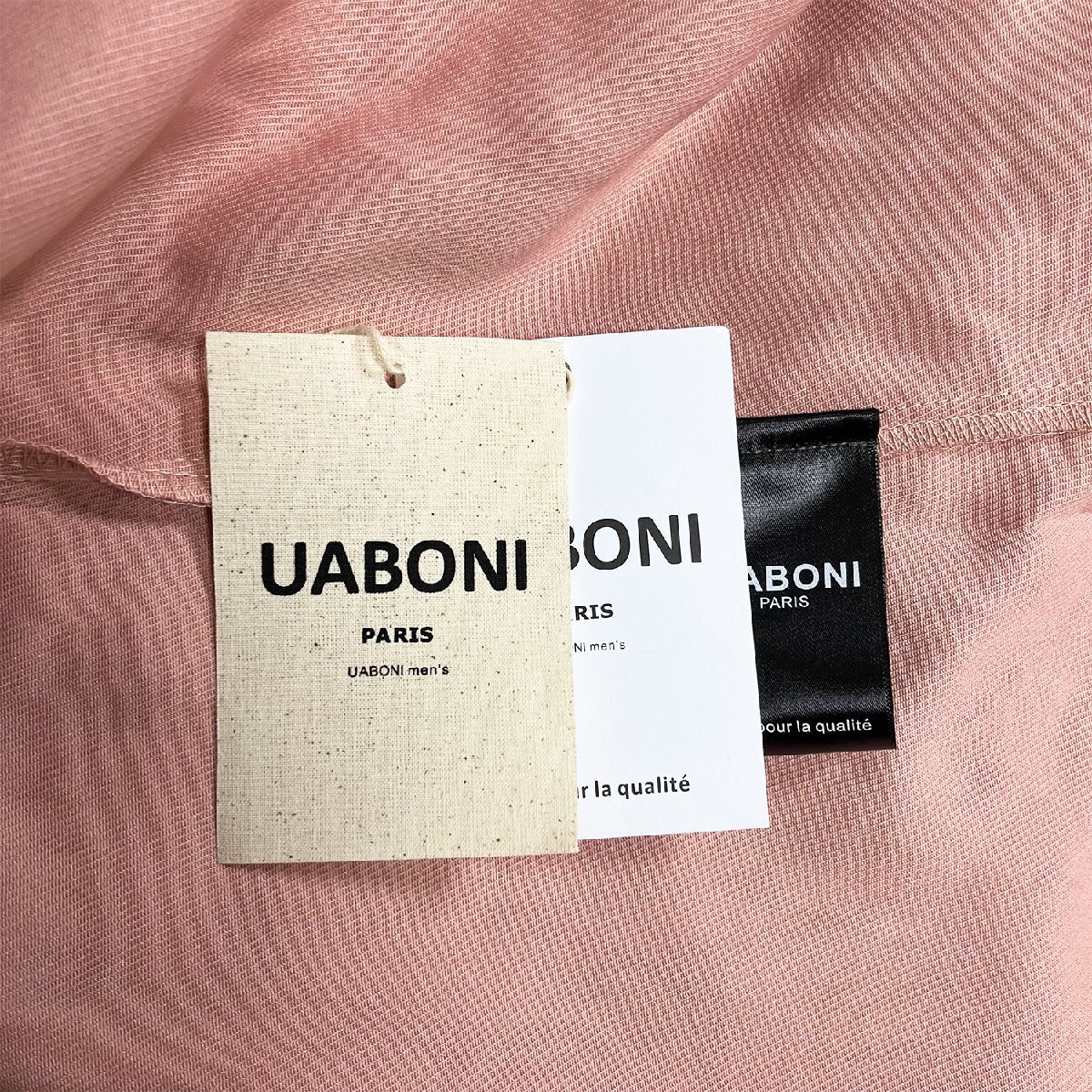 個性EU製＆定価4万◆UABONI*Paris*長袖シャツ*ユアボニ*パリ発◆上品 快適 ソフト お洒落 総柄 トップス アメカジ ユニセックス L/48サイズ_画像9