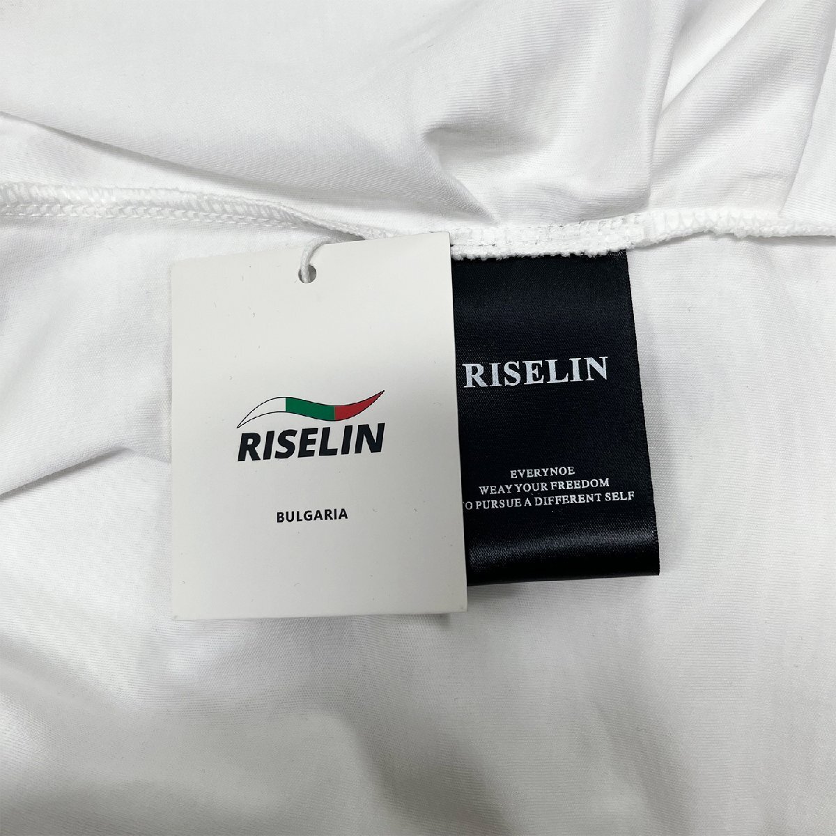 新作ヨーロッパ製※定価2万◆ブルガリア発※RISELIN 半袖Tシャツ 通気 個性 ハート柄 ギャザー ショート丈 キレイめ レディース L/48_画像9