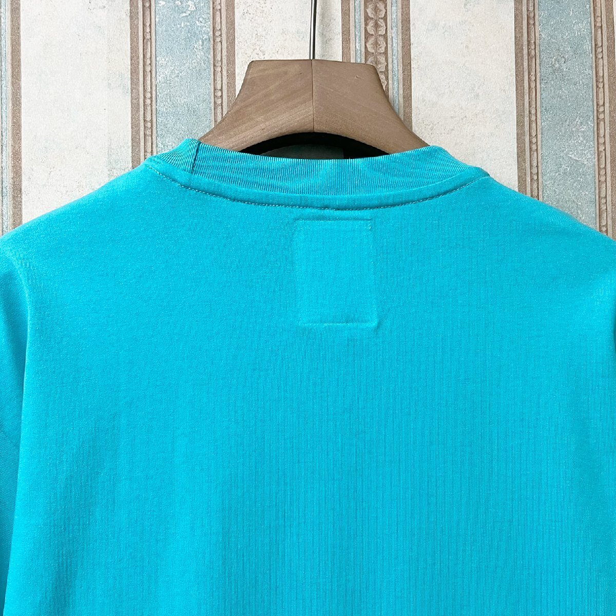 個性 定価2万 FRANKLIN MUSK・アメリカ・ニューヨーク発 半袖Tシャツ 綿100％ 通気 吸汗 グラデーション カットソー トップス サイズ1_画像4