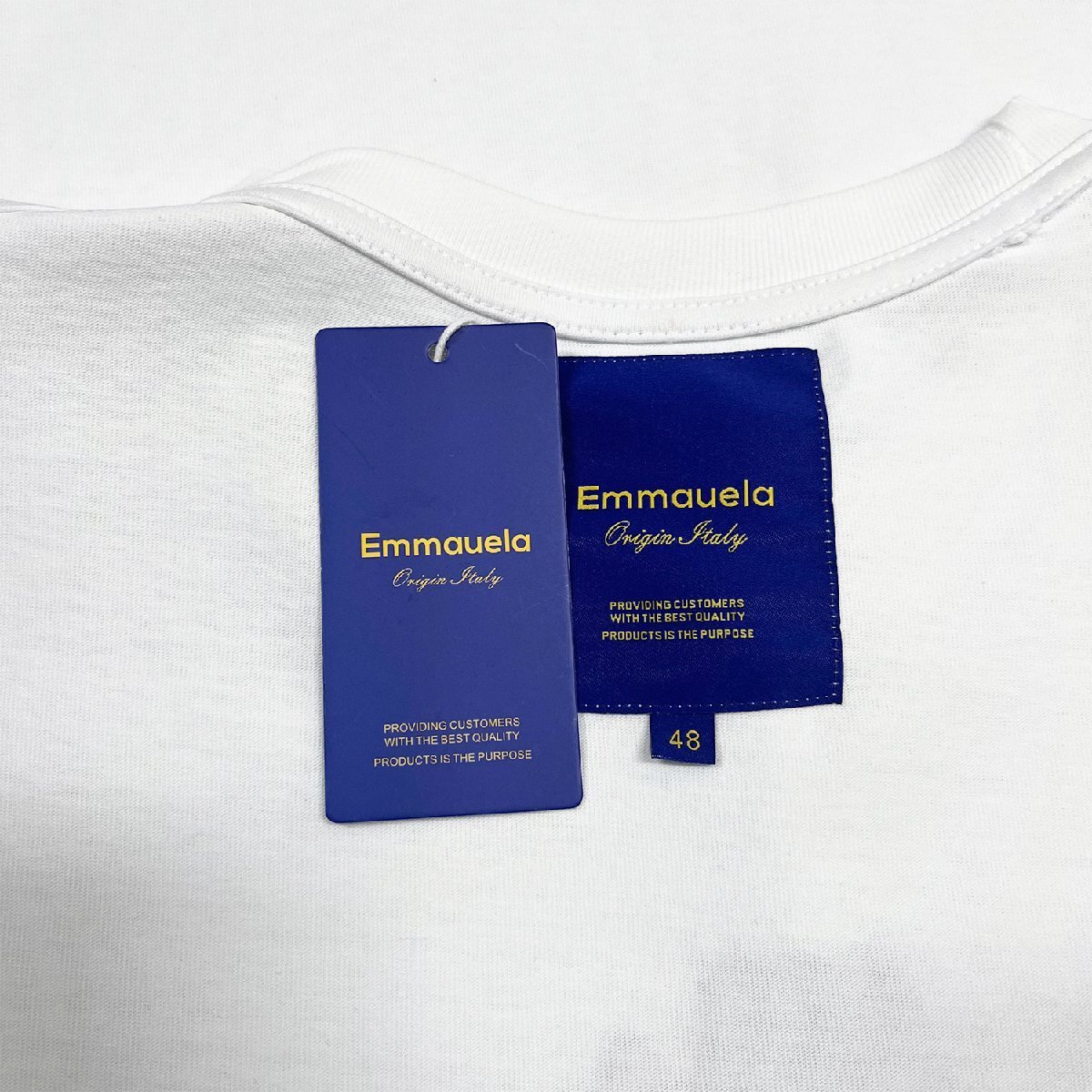 人気・半袖Tシャツ 定価2万◆Emmauela・イタリア・ミラノ発◆上級 快適 吸汗 速乾 ウサギ柄 トレンド スウェット レジャー 春夏 L/48サイズ_画像9