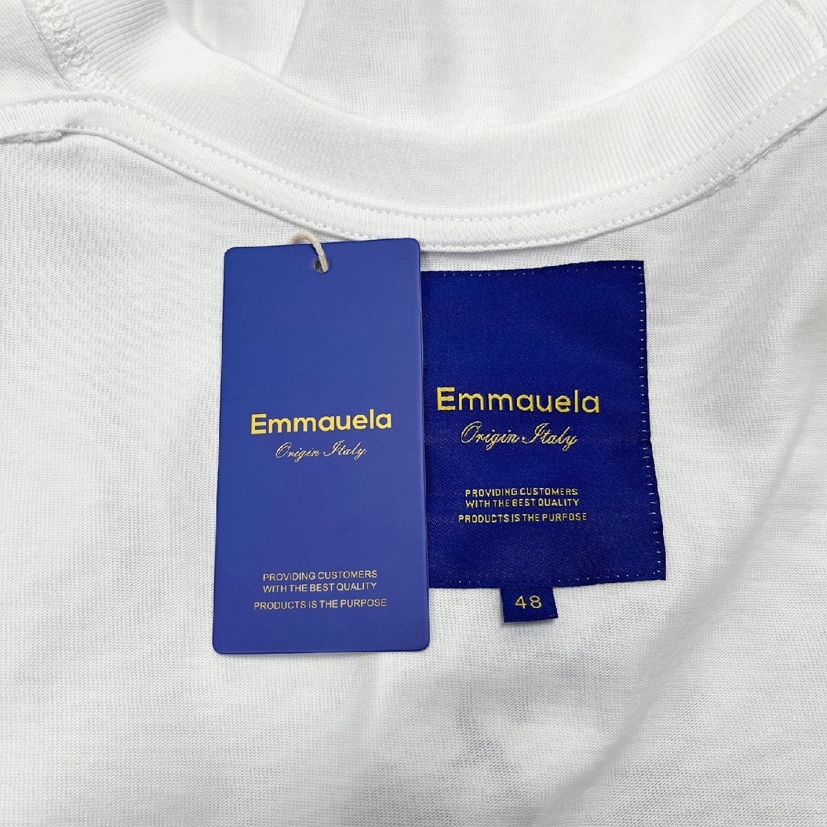 高級・半袖Tシャツ 定価2万◆Emmauela・イタリア・ミラノ発◆定番 快適 通気 吸汗 クマ ロゴ 可愛い スウェット カットソー 日常 M/46_画像10