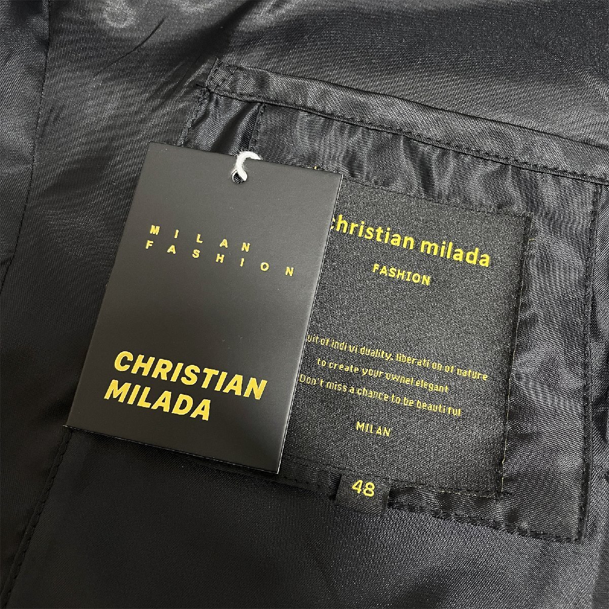 定価6万★christian milada・ミラノ発・ジャケット★高級 保温 快適 通気 ゆったり 個性 カジュアル スポーツ アウター お洒落 春夏 M/46_画像10