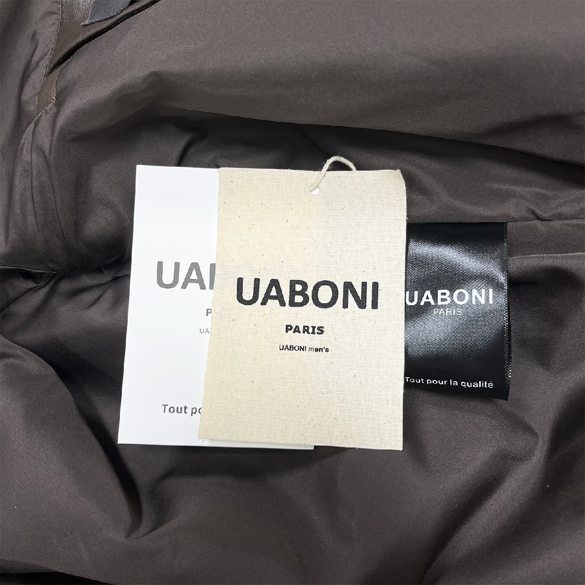 絶賛EU製＆定価15万◆UABONI*Paris*レザージャケット*ユアボニ*パリ発◆高級牛革 防風 ライダース 革ジャン アウトドア アウター 定番 L/48_画像10