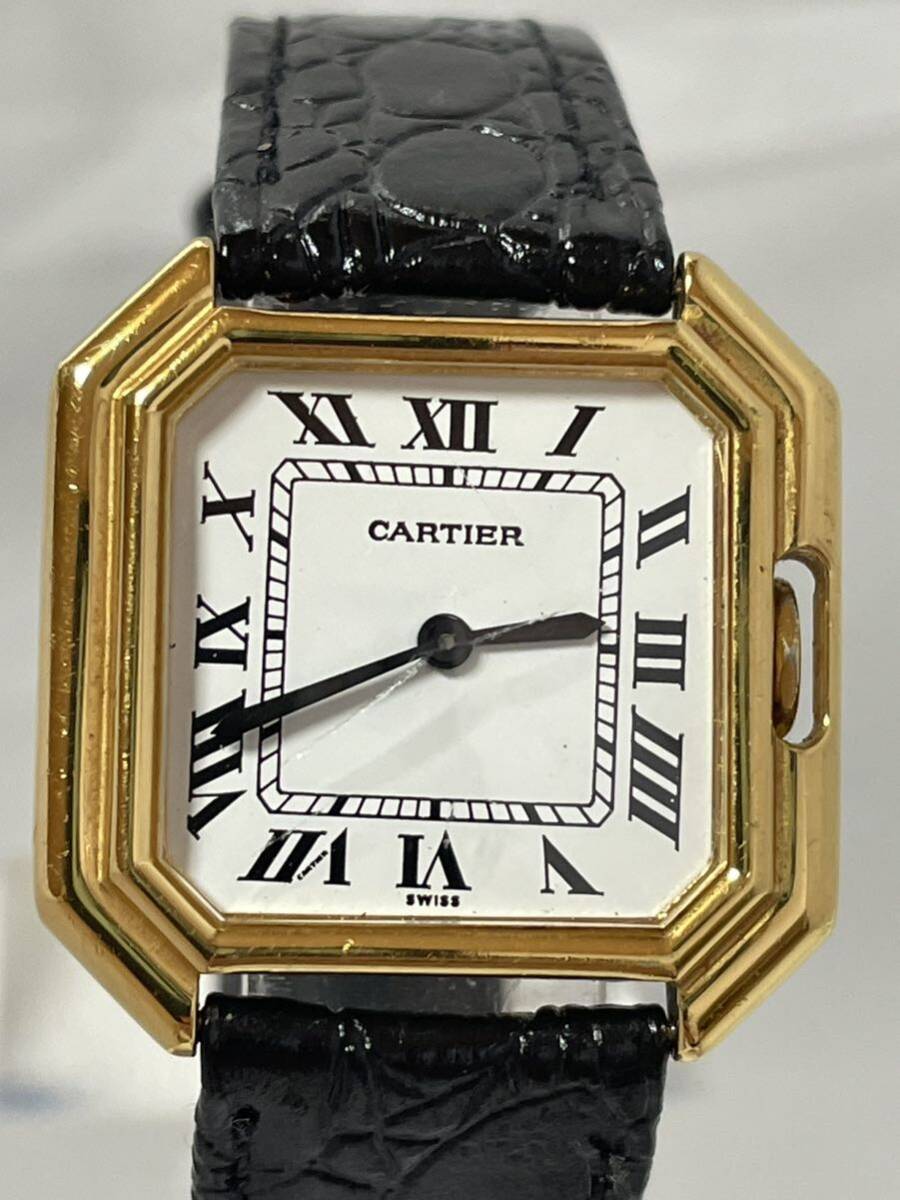 【50-17】1円〜 Cartier カルティエ サンチュール LM 手巻き 925 シルバー ローマン ホワイト文字盤 レディース【ジャンク】同梱不可の画像3