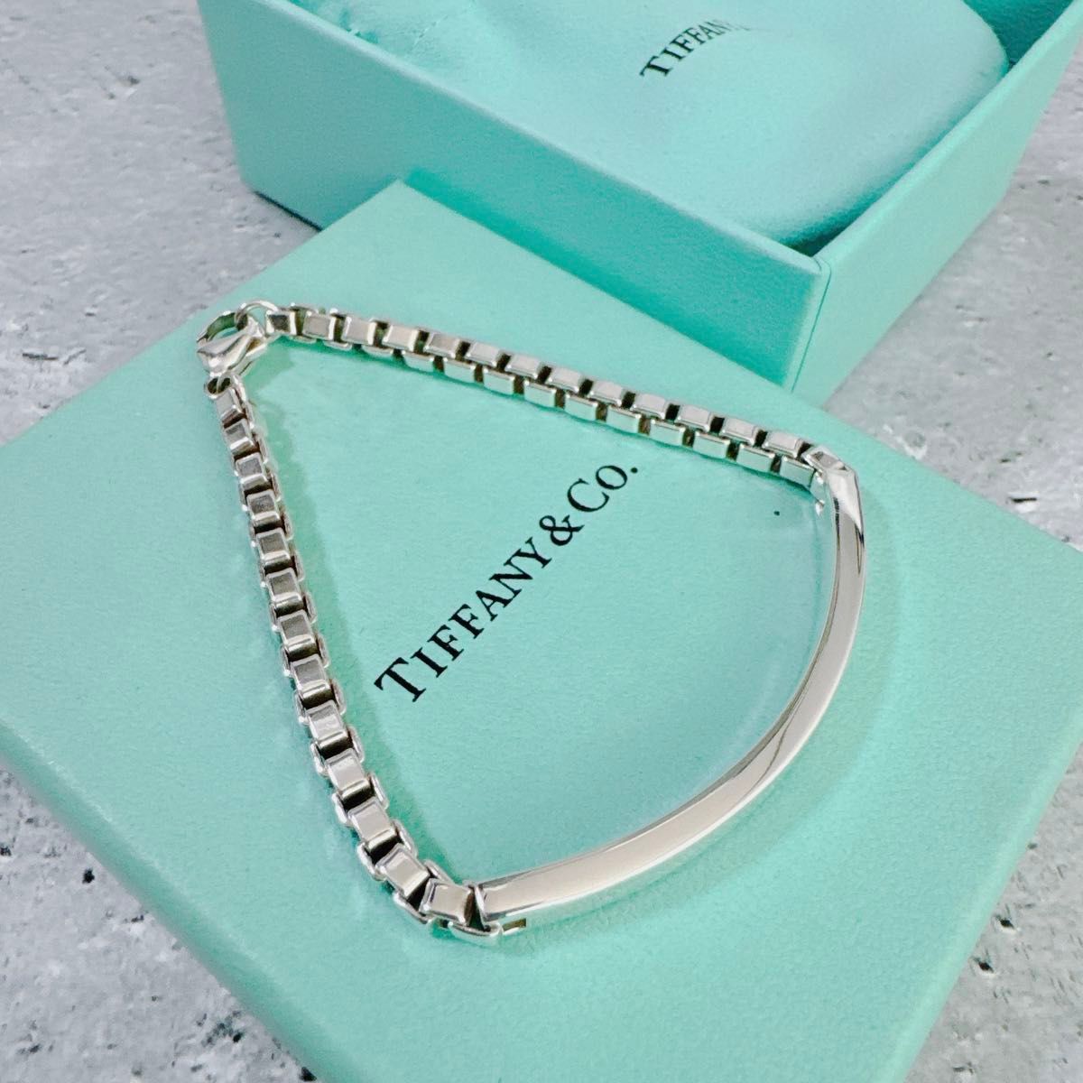 Tiffany ティファニー 925 ベネチアン リンク ID ブレスレット シルバーの画像4