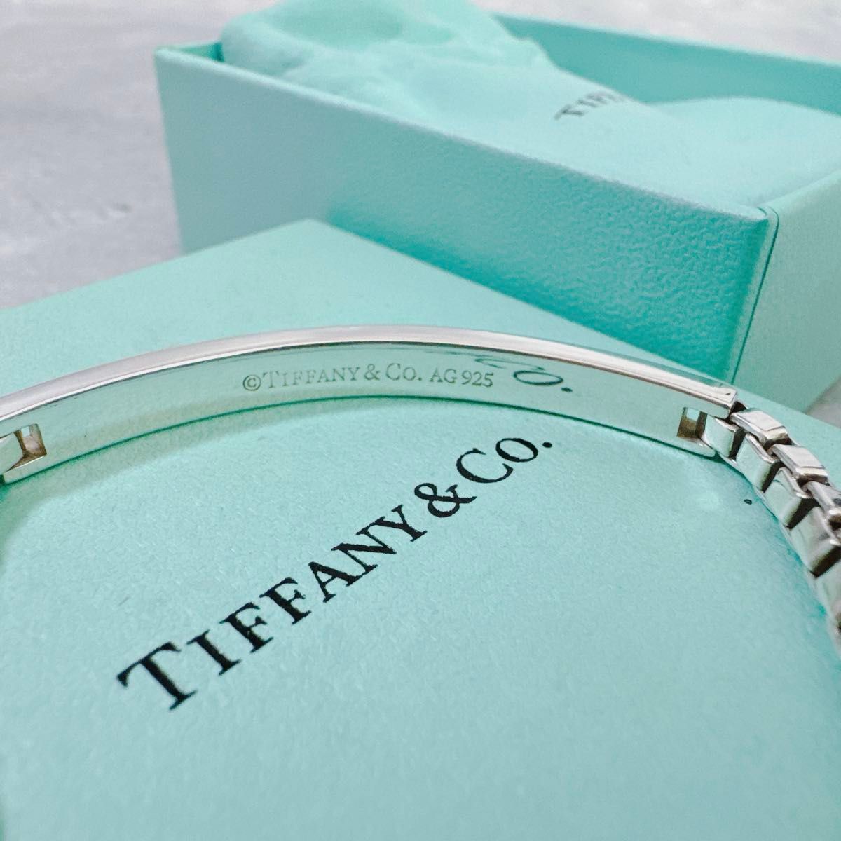 Tiffany ティファニー 925 ベネチアン リンク ID ブレスレット シルバーの画像6