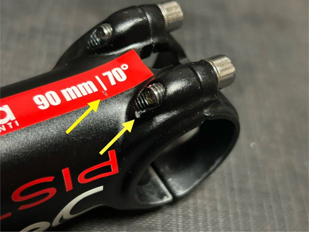 【送料無料】Deda ZERO100 PISTA 90mm 70度 クランプ径31.7mm 中古品の画像6