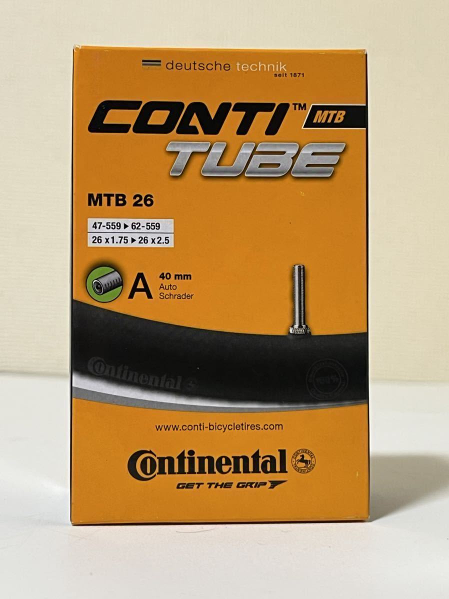 【送料無料特価】26インチ米式MTB用チューブ Continental MTB26 26×1.75-2.5バルブ長40mm 新品2個セットの画像4