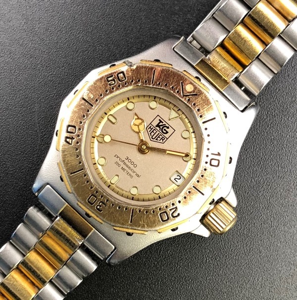 ◆時計◆『WH-11412』★TAG HEUER(タグホイヤー)★934.208★Profesional3000 コンビ・デイト★稼働品(電池交換済)★