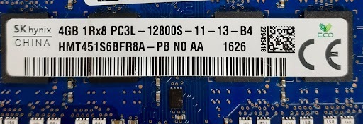 L0423-10 PCメモリ６枚セット SK hynix PC3L-12800S (DDR3L-1600) HMT451S6BFR8A-PB×5 HMT451S6DFR8A-PB×1 各4GB 計24GBの画像3