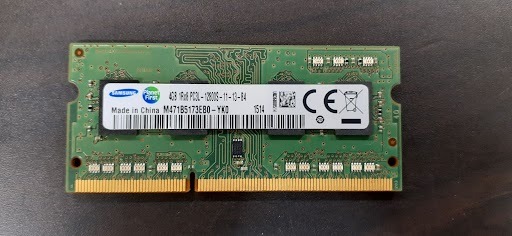 L0423-14 PCメモリ2枚セット SAMSUNG PC3L-12800S（DDR３L-1600）4GB×2枚 (計8GB）の画像2