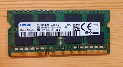 L0423-02 PCメモリ2枚セット SAMSUNG PC3L-12800S（DDR３L-1600）８GB×2枚 (計16GB）の画像2