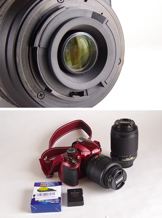 美品 ニコン デジタルカメラ D3200 ダブルレンズ /AF-S DX 18-55 3.5-5.6G VR /AF-S DX 55-200 4-5.6G EDの画像9