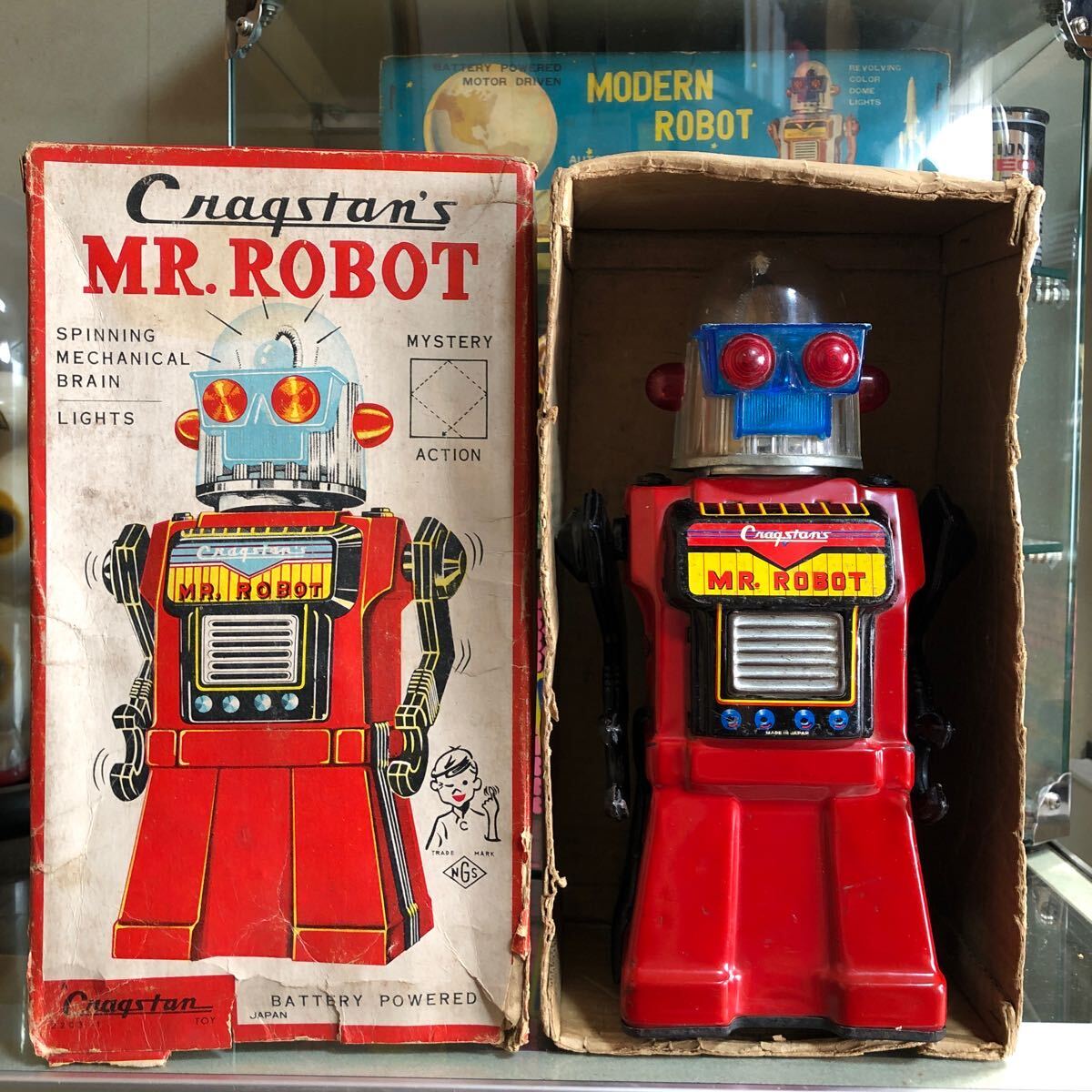 ブリキロボット YONEZAWA玩具 CRAGSTAN'S MR. ROBOT 昭和レトロ ブリキ玩具 米澤玩具 野村トーイ 電動ロボット ミスター.ロボットの画像2