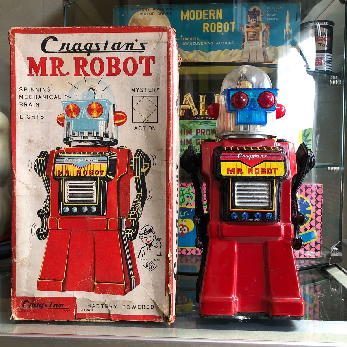 ブリキロボット YONEZAWA玩具 CRAGSTAN'S MR. ROBOT 昭和レトロ ブリキ玩具 米澤玩具 野村トーイ 電動ロボット ミスター.ロボットの画像1