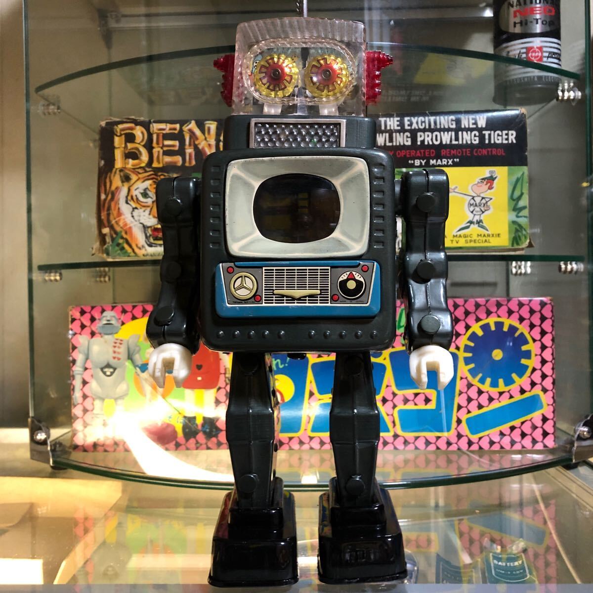 ブリキロボット テレビジョンスペースマン アルプス商事 野村トーイ ヨネザワ玩具 ブリキのおもちゃ アンティークロボット ロボットの画像1