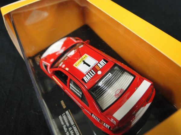 【美品】ixo/イクソ 1/43 ミニカー MITSUBISHI LANCER EVO VI ＃1/ランサー・エボリューション6 Winner Rally Monte-Carlo 1999 KBI036/60の画像7