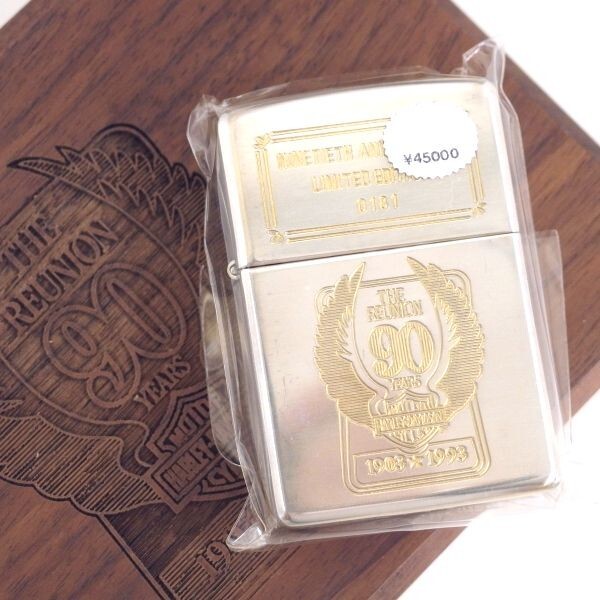 [ unopened / unused ]1 jpy ~ zippo HARLEY-DAVIDSON 90 anniversary commemoration limitation STERLING sterling silver original silver made 1993 serial No go in tree box attaching /60