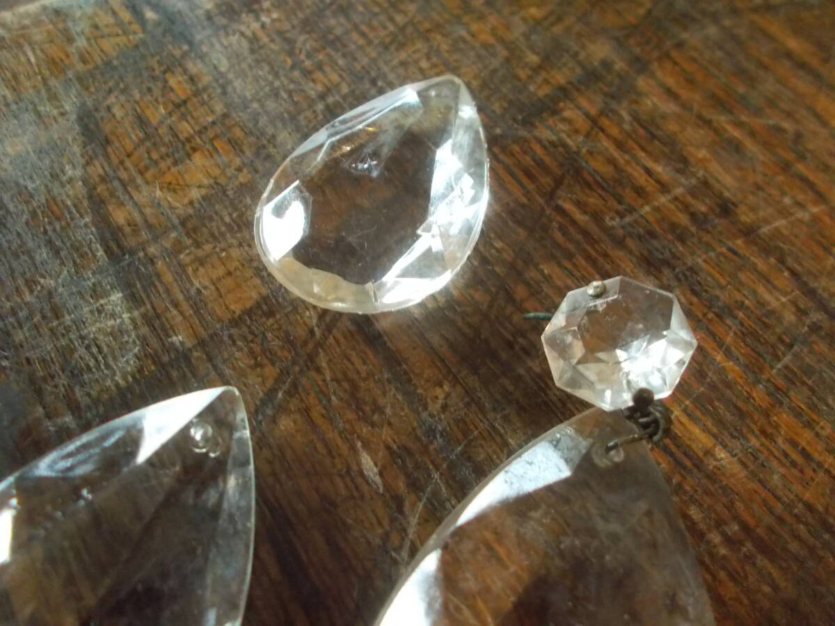アンティーク シャンデリア ガラスのパーツ キラキラガラス ドロップ型 インテリア/ディスプレイ 材料の画像3