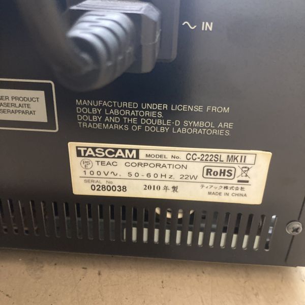 【音出しOK・良好 】TASCAM 業務用CDレコーダー カセットデッキ CC-222SL MKII | 業務機器 アナログ タスカム MK2の画像6